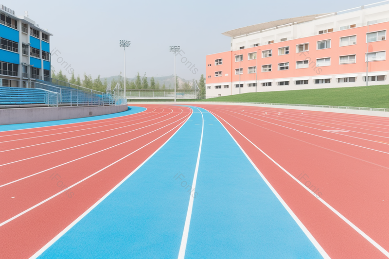 学校青春校园里操场运动场跑道数字,高清,摄影图,摄影图片,图片大全,摄影图免费下载